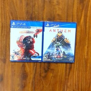 Two PS4 games squadrons and Anthem